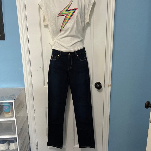7 For All Mankind Skinny Straight Leg Jeans - Picture 2 of 8
